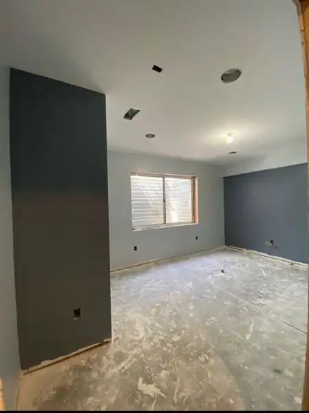 Finished basement room
