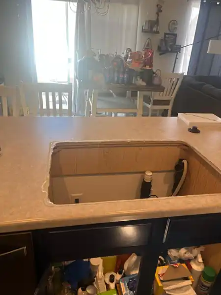 Sink cabinet plumbing