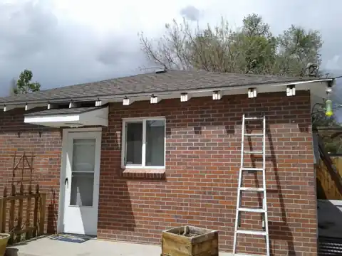 Gutters on a brick home