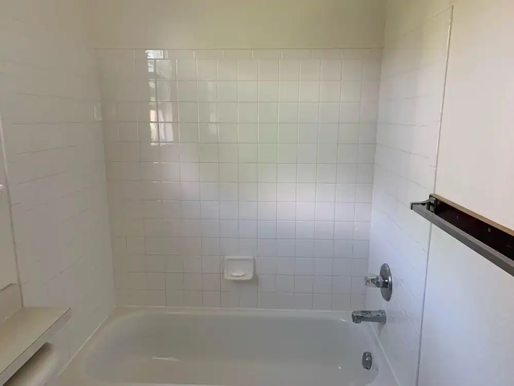 Freshly cleaned tub and shower